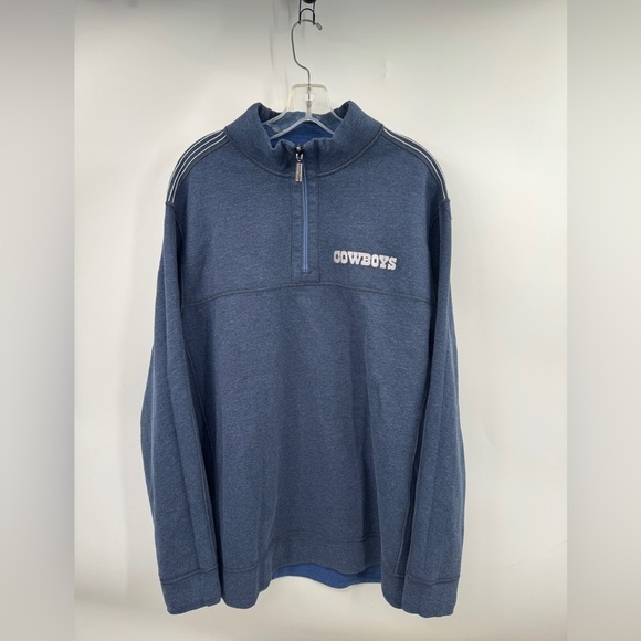 Tommy Bahamma Dallas Cowboys 1/4 Quarter Zip Reversible Sweatshirt Mens Size XL - Picture 7 of 10